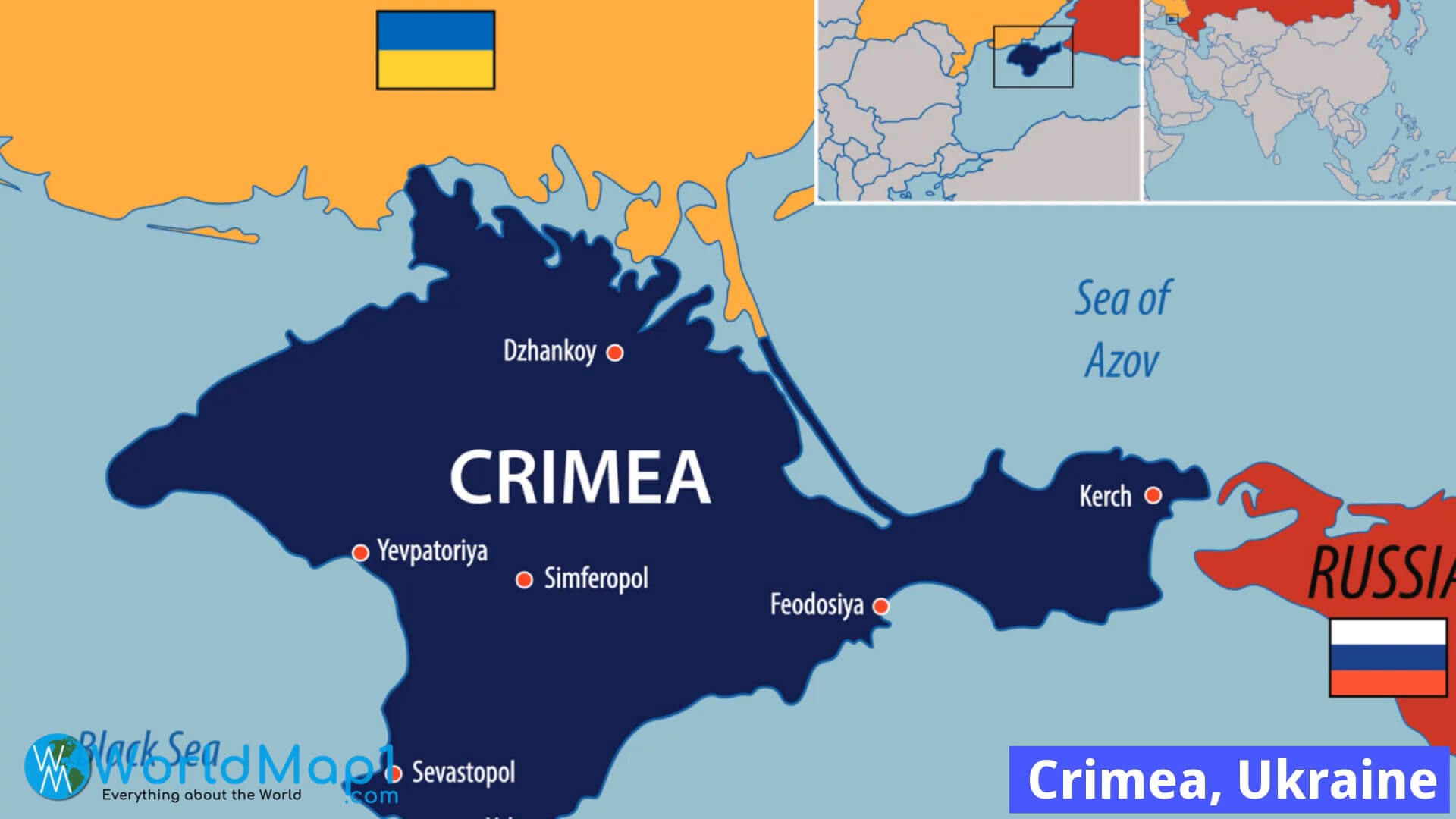 Karte der Krim